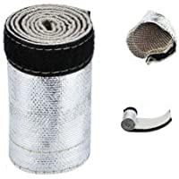 BonTime Funda metálica protectora contra el calor del coche Manguera de alambre con aislamiento Cubierta de la tubería…